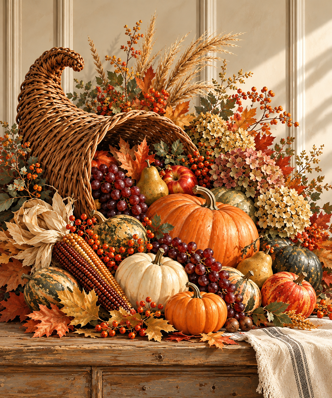 free fall and Thanksgiving printable art cornucopia