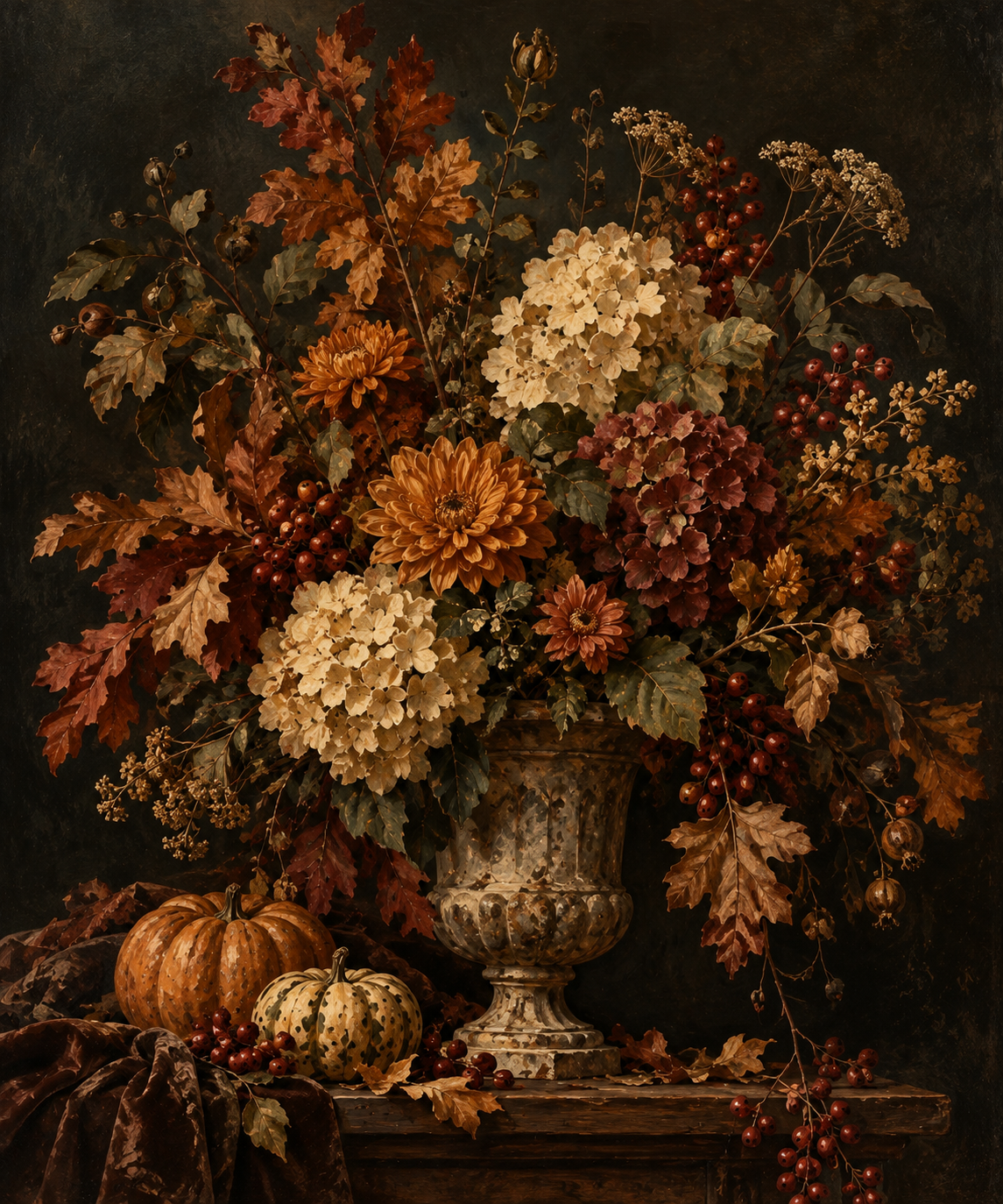 Free printable fall art dark and moody fall botanical flowers